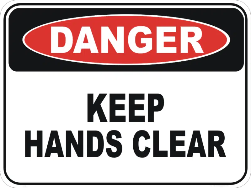 Keep hands clear    D10102
