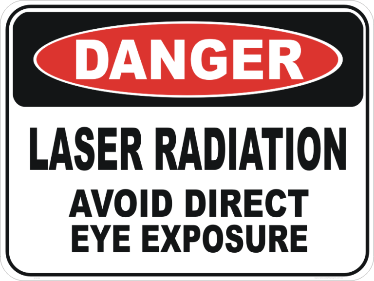 3B Laser LED Warning sign - Visible and Invisible Laser LED Radiation