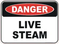 Live steam  sign  D10112