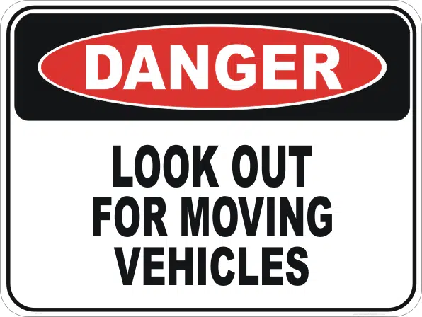 Moving vehicles sign  D10115