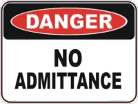 No Admittance   D10132