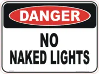 No naked lights    D10134