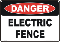 electric fence sign