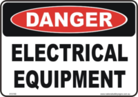 Electrical equipment sign