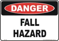 Fall Hazard danger sign