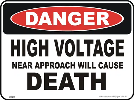 high Voltage DEATH danger sign