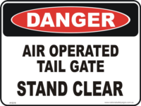 Air operated Tail gate danger sign