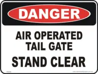 Air operated Tail gate danger sign
