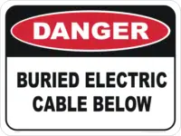 Buried electric cable  sign   D1022
