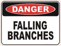 Falling branches danger sign