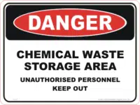 Chemical waste storage area sign  D1027