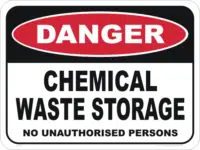 Chemical waste storage sign  D1028