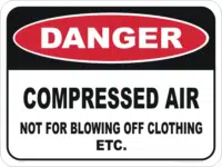 Compressed air sign  D1033