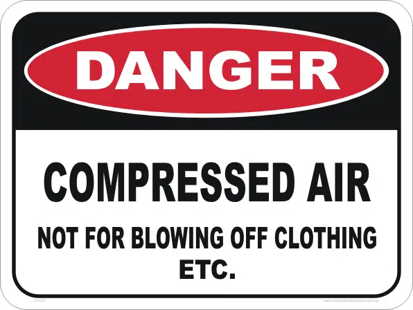 Compressed air sign  D1033