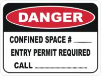Confined space  sign D1034