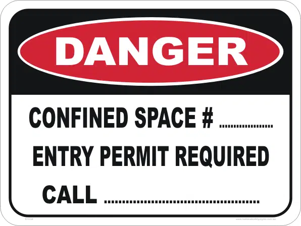 Confined space  sign D1034