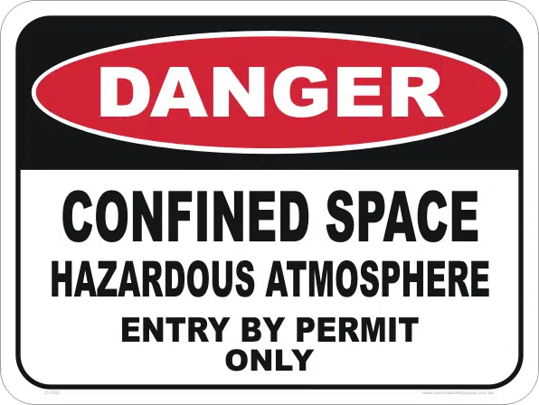 Confined Space  Permit Only sign D1035