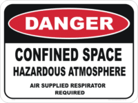 Confined space sign  D1036