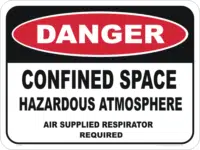 Confined space sign  D1036