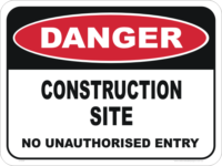 construction site, no entry
