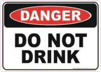 Do not drink sign  D1054