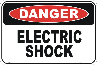 Electric Shock sign D1062