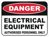 10 x 14 3M Reflective Aluminum Danger Overhead Power Lines Sign by SmartSign 