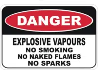 Explosive vapours  sign  D1067