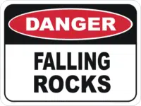 Falling Rocks sign   D1070