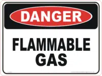 Flammable gas  sign  D1072