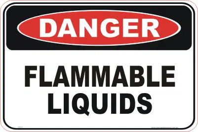 Flammable liquids  sign  D1073