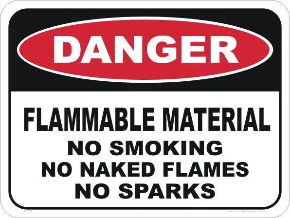 Flammable Material  sign  D1074