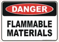Flammable Materials sign   D1075