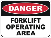 Forklift Area sign   D1076