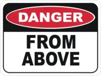 Danger from Above sign  D1078