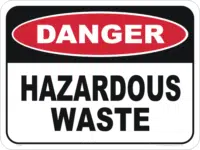 Hazardous Waste sign D1084