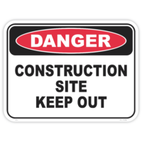Danger construction site keep out safety sign - AS1319 compliant, National Safety Signs Australia