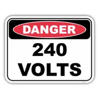 240 VOLTS sign D1003