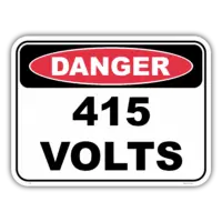 415 VOLTS sign  D1005