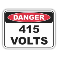 415 VOLTS sign  D1005