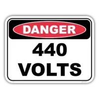 440 VOLTS   sign  D1006