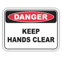 Keep Hands Clear Sign D10102