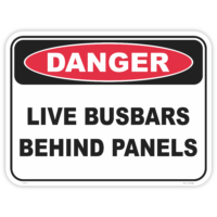 Danger live busbars safety sign - AS1319 compliant, National Safety Signs Australia