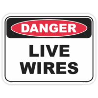 Danger live wires safety sign - AS1319 compliant, National Safety Signs Australia