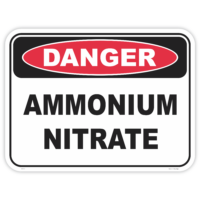Danger ammonium nitrate safety sign - AS1319 compliant, National Safety Signs Australia