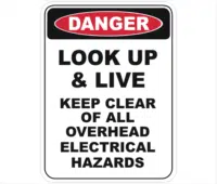 keep clear of electrical hazards