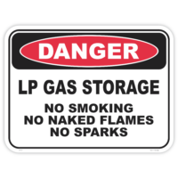 Danger LP gas storage safety sign - AS1319 compliant, National Safety Signs Australia