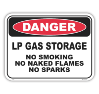LP Gas Storage Sign D10124