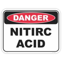 Danger nitric acid safety sign - AS1319 compliant, National Safety Signs Australia