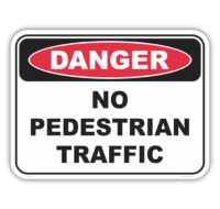 No Pedestrian Traffic Sign D10135